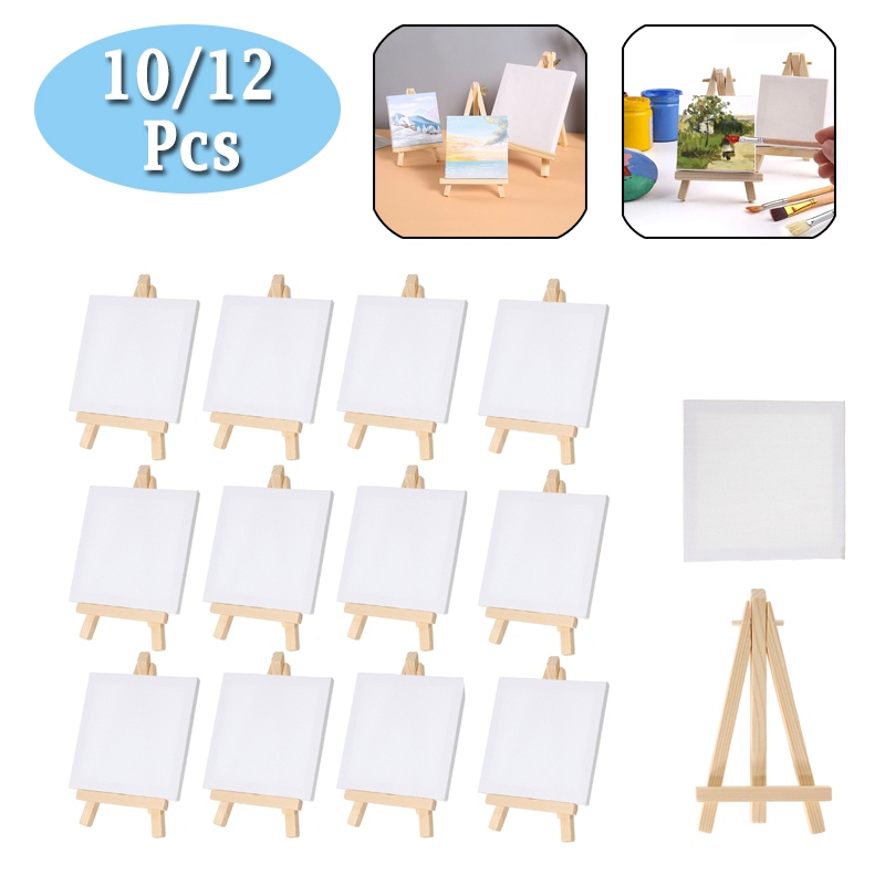 Kids Art Easel - 10/12 pièces Mini toile et chevalet