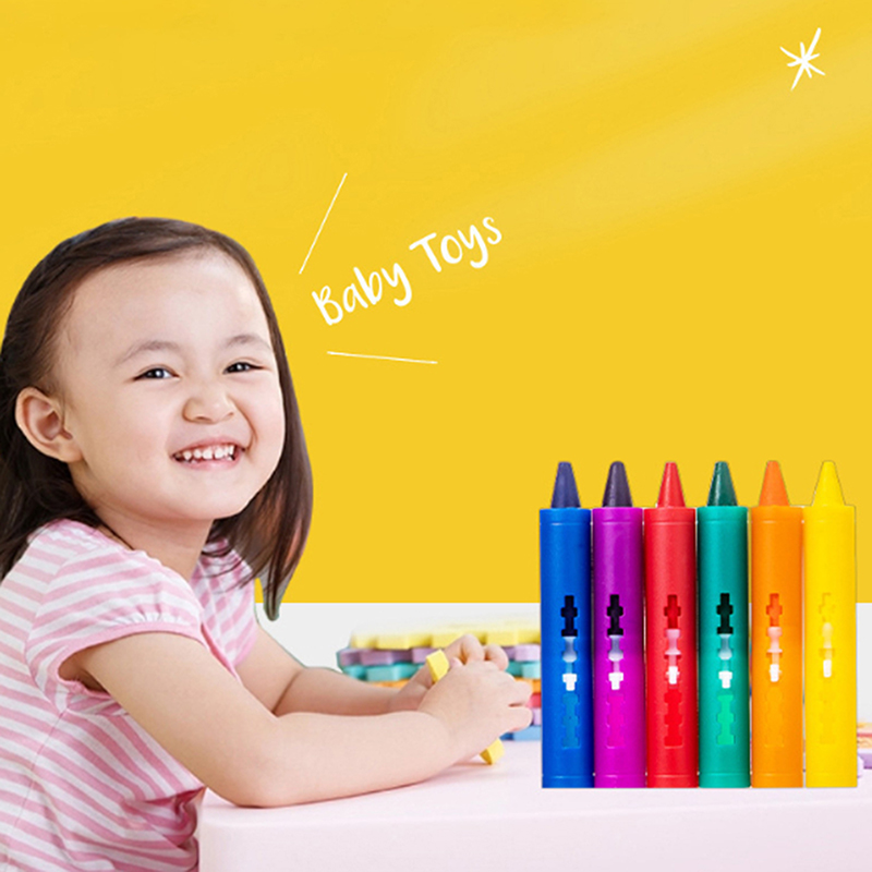 Kids Toys Drawing Easy - Crayons de bain lavables, 6 pièces,