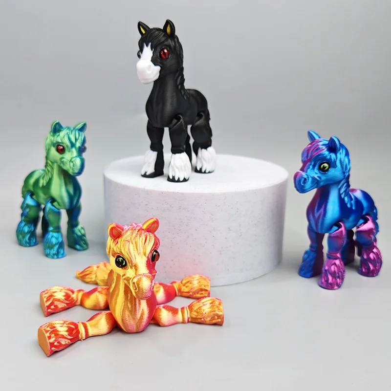 Kids Toys Horse - Chevalets mobiles multi-articulaires imprimés en 3D,
