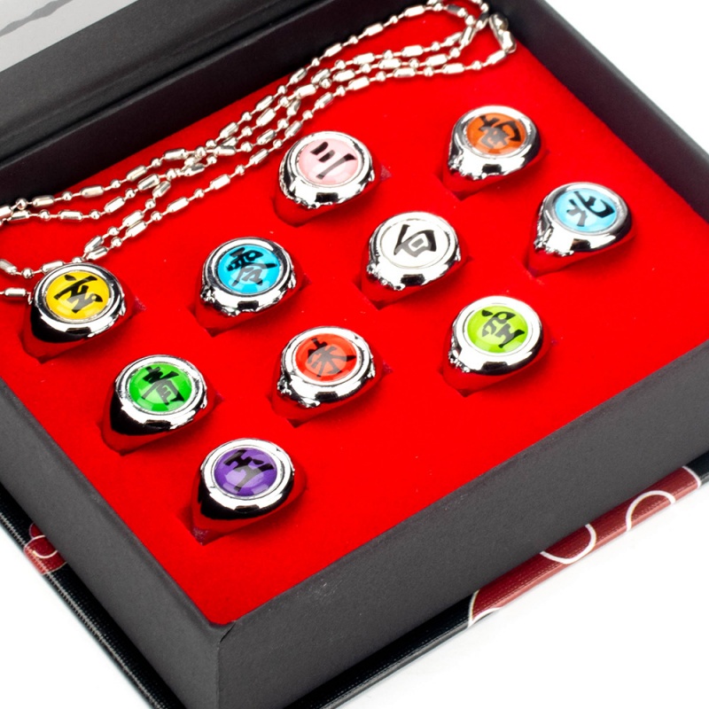 Kids Toys Review - Lot de 10 bagues métalliques Akatsuki