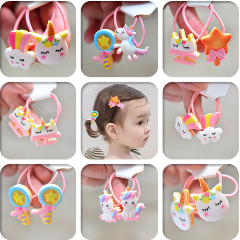 Kids Toys Horse - 2 pièces dessin animé mignon arc-en-ciel