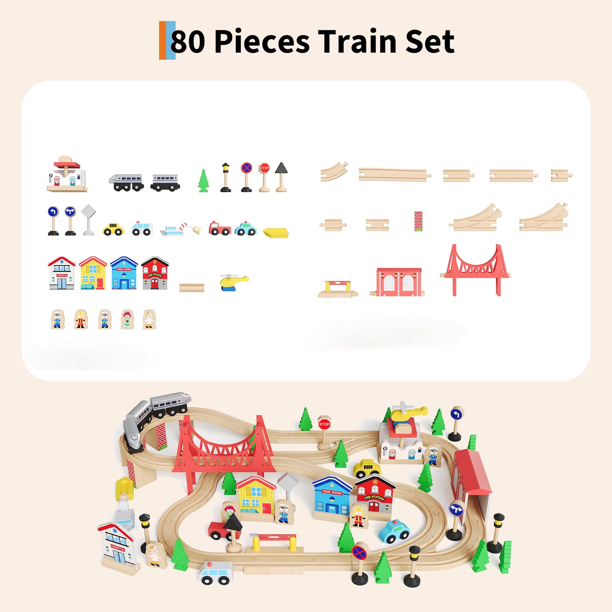 Ensemble de train en bois 4-en - Kids Art Easel avis et prix