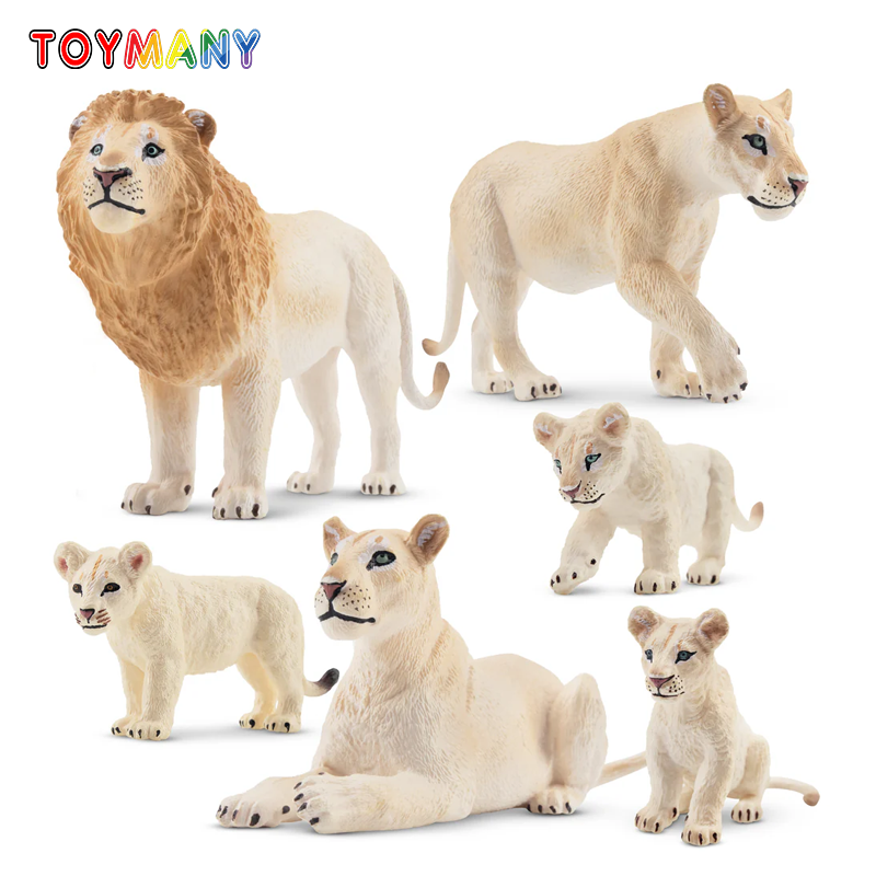 6 pièces Simulation Lion blanc - Kids Toys Variety avis et prix