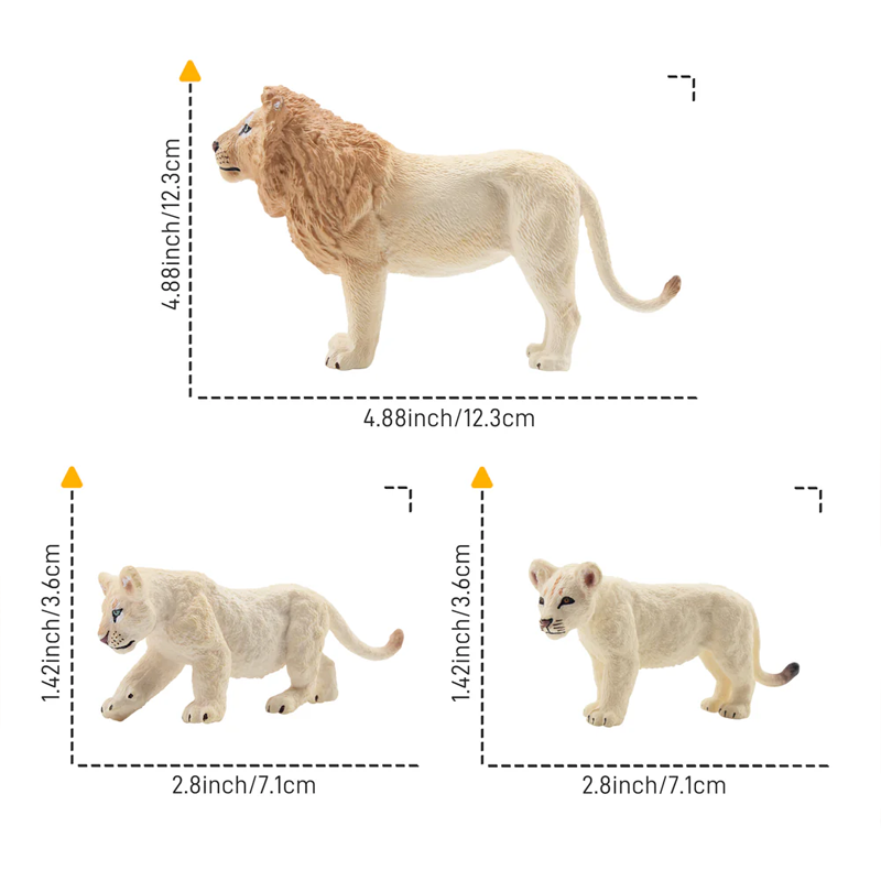 6 pièces Simulation Lion blanc - Kids Toys Variety avis et prix