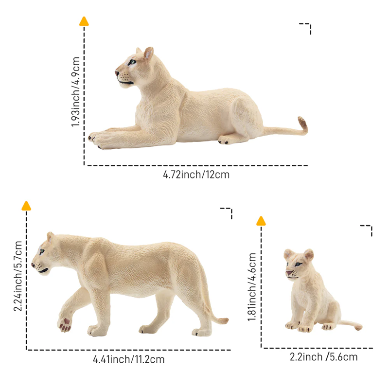 6 pièces Simulation Lion blanc - Kids Toys Variety avis et prix